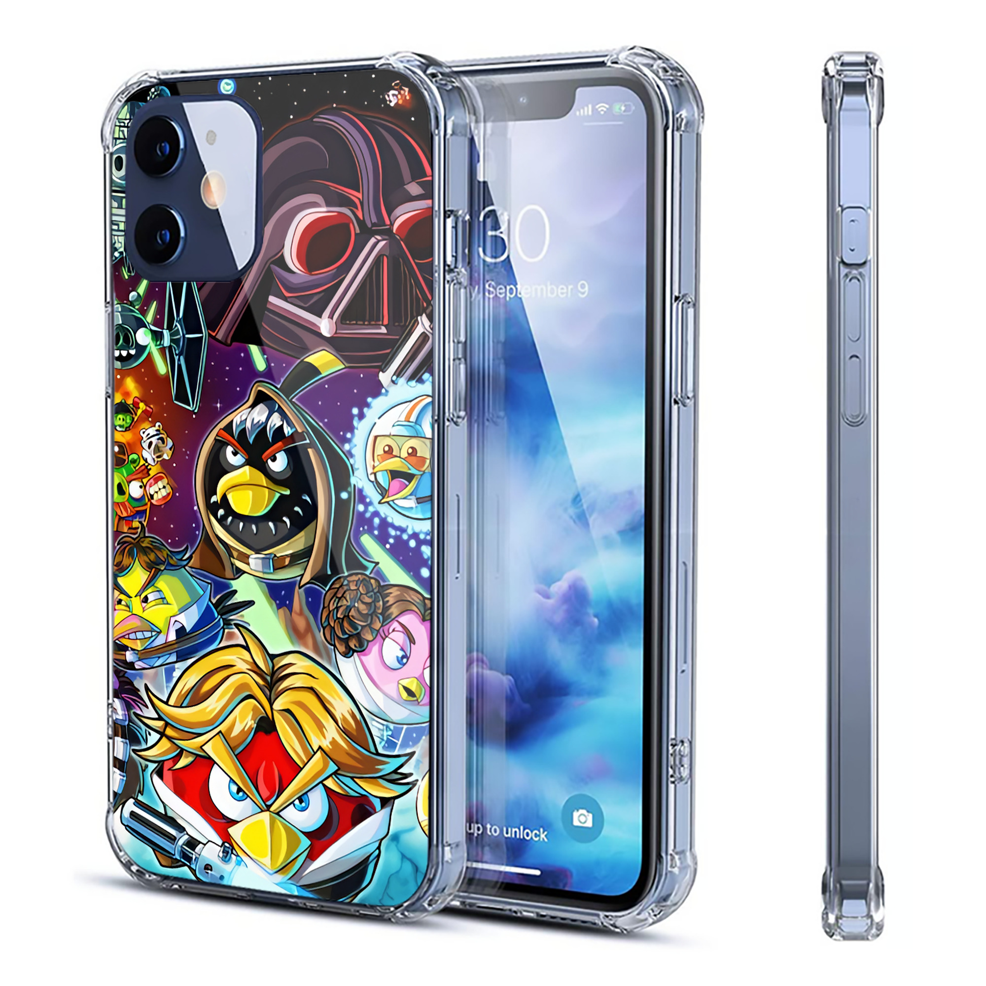 （画像用） Angry Birds アングリーバード 【iPhone 12シリーズ対応】透明スマホケース（クリアソフトケース）